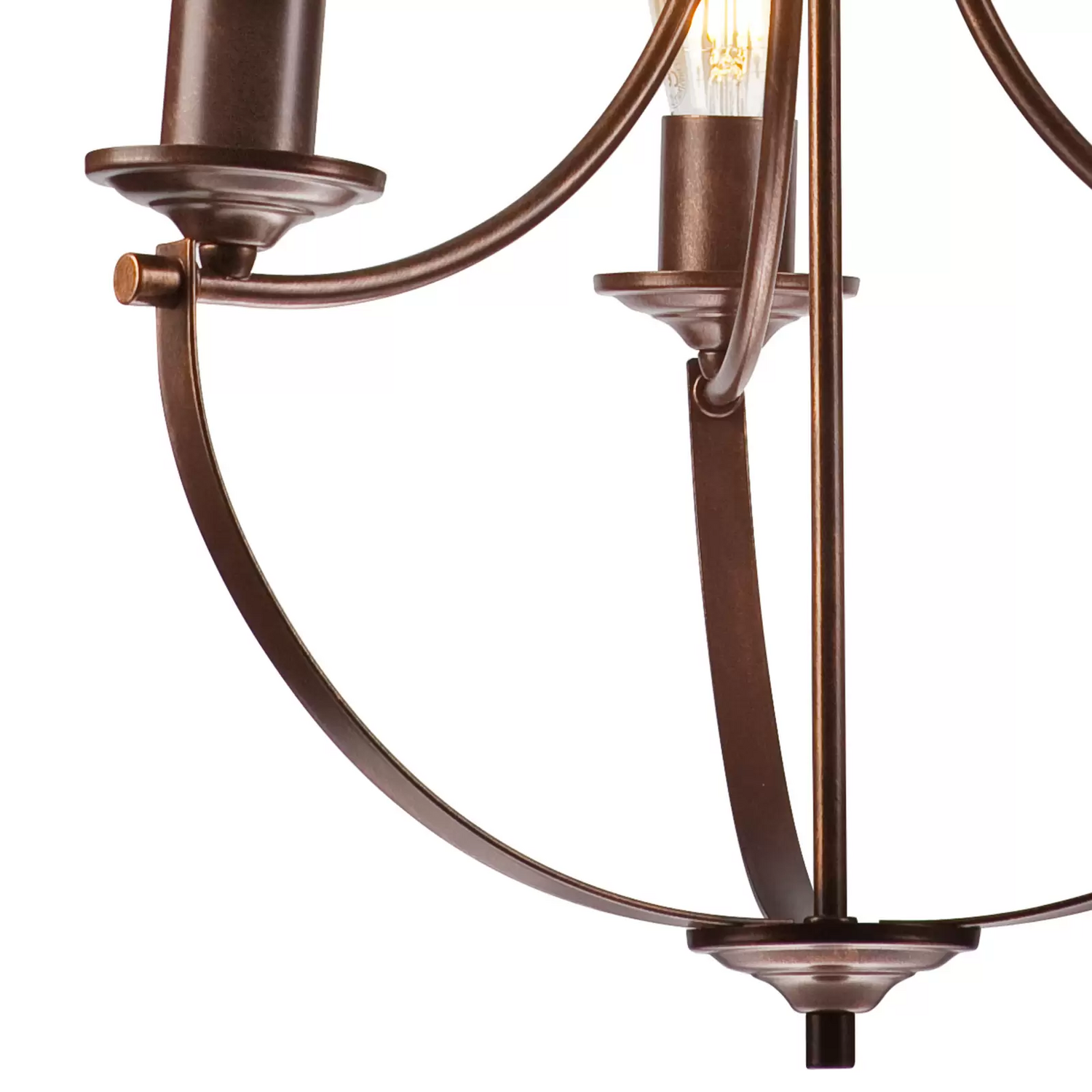 Euluna Gina Kronleuchter In Braun Dreiflammig Leuchte Lampe E27 Deckenlampe Spot B-Ware - 4251911779158