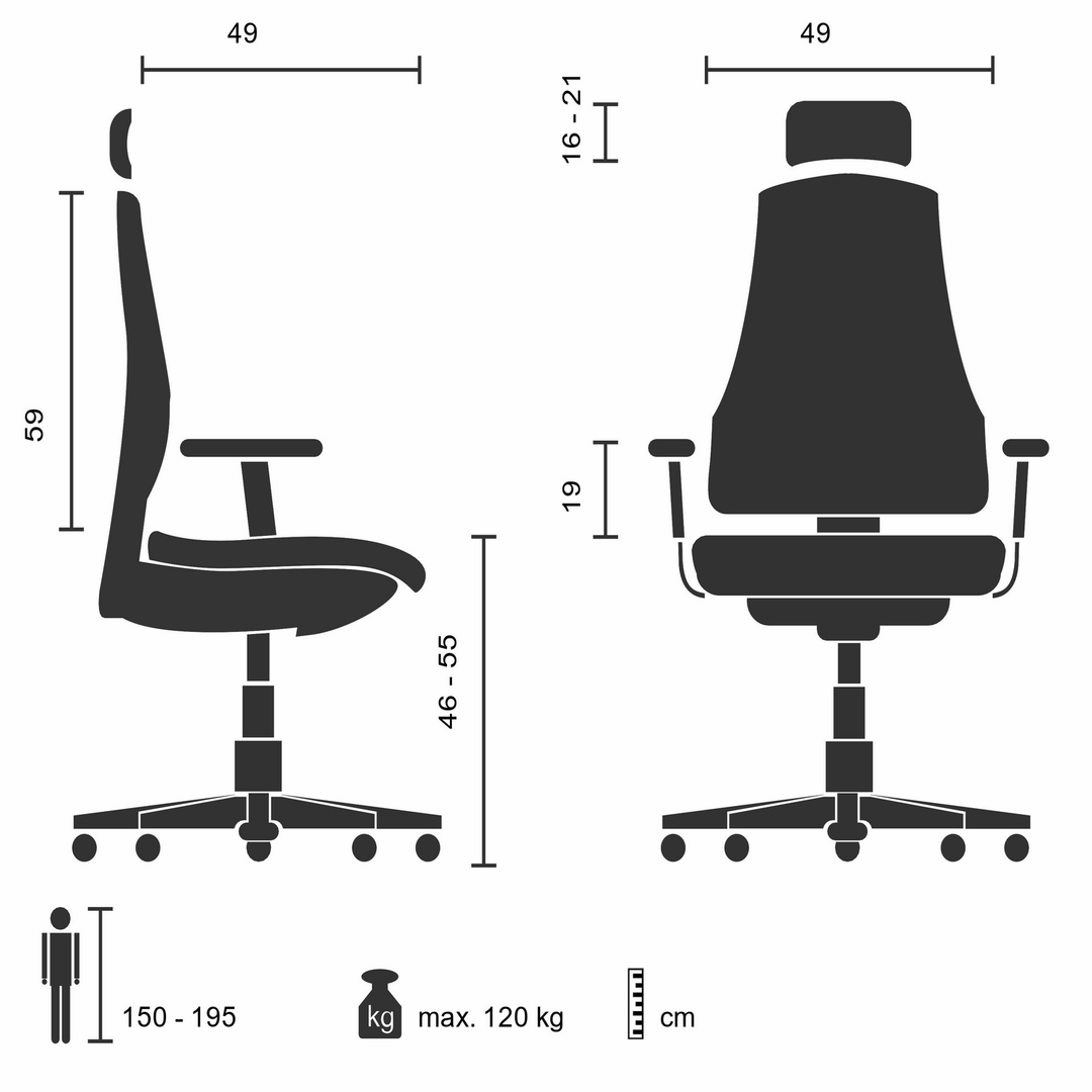 hjh OFFICE Bürostuhl Drehstuhl KODIAK Stoff Netzstoff schwarz Schreibtisch