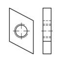 B-Ware TOOLCRAFT 161556 M8 100 St. Gewindeplatten Hammerkopfschrauben Gewinde-Platten