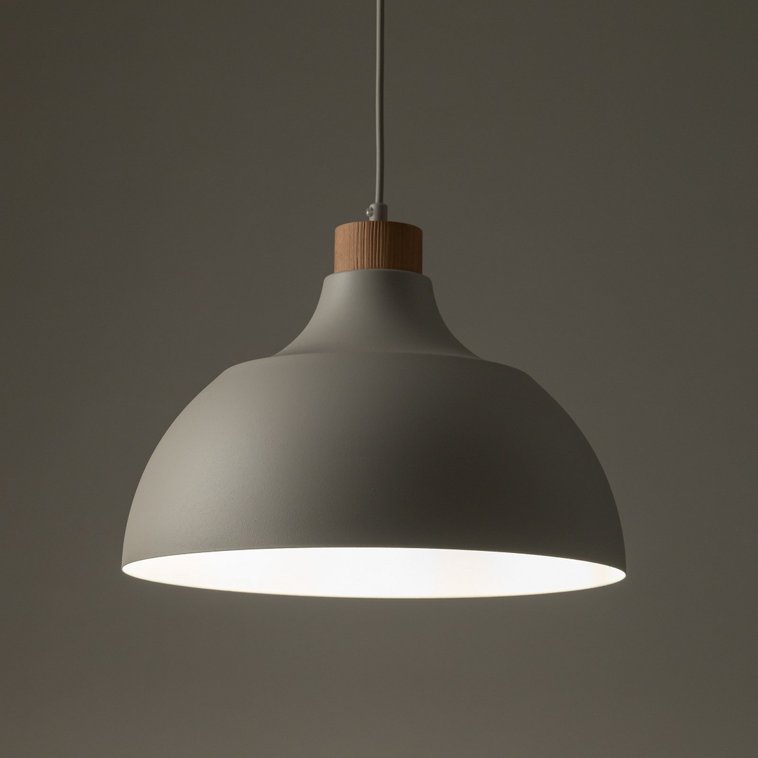 Envostar Hängeleuchte Kaitt Holzdetail ø 34 Cm Beige Deckenlampe Lampe Leuchte B-Ware - 5906135159987