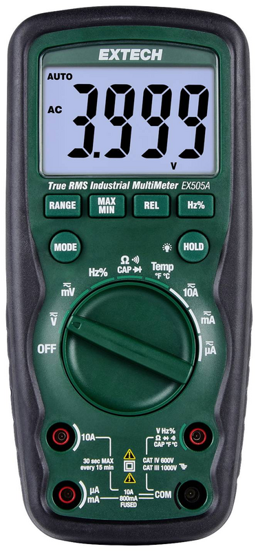 Extech Extech EX505A-K Hand-Multimeter digital CAT IV 600 V Anzeige Messgerät
