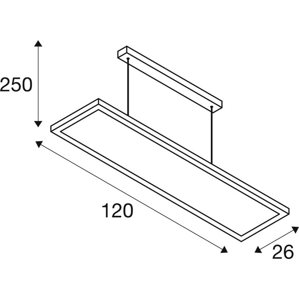 B-Ware Slv Worklight 1006345 Led Pendelleuchte Led 57 W Silber Lampe Spot Defektware