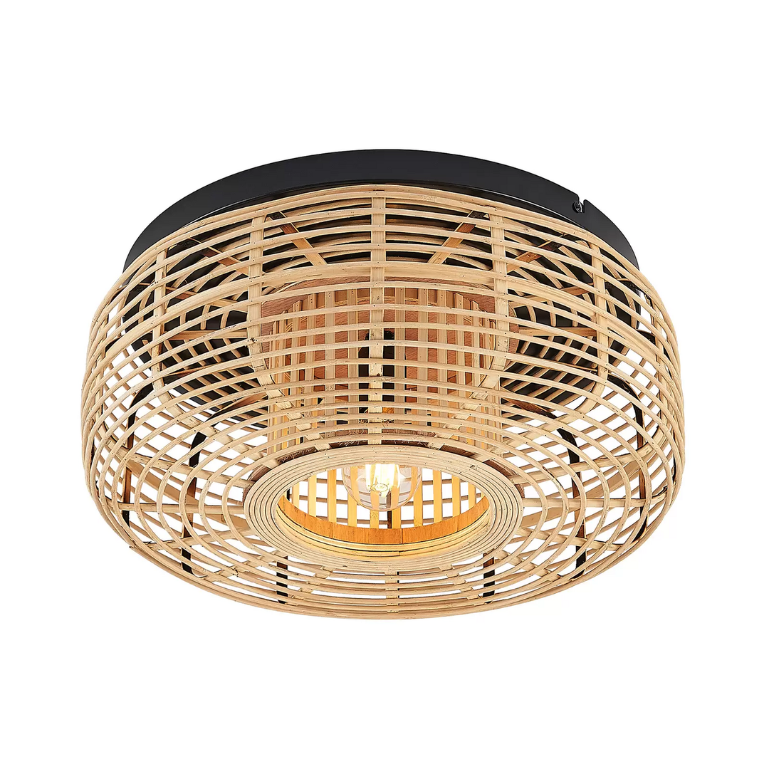 Lindby Ollena Deckenleuchte Deckenlampe Leuchte Lampe Deckenlicht Licht Holzdeko