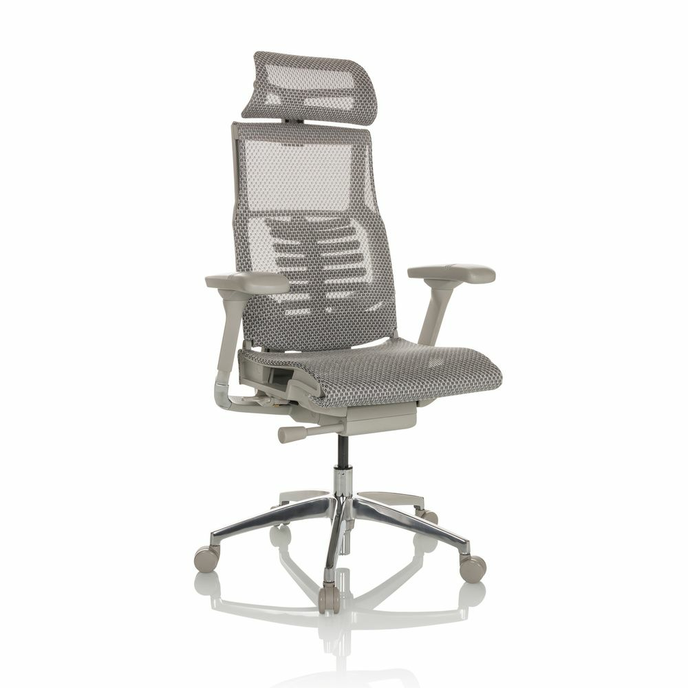 B-Ware Hjh Office Bürostuhl Chefsessel Dynafit Ii G Netzstoff Hellgrau Schreibtisch