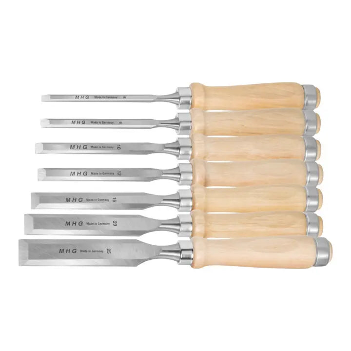 B-Ware Mhg Stechbeitel Satz Meißel 7 St. Stechbeitel Set Holzheft Schreinerwerkzeug - 4250098604208
