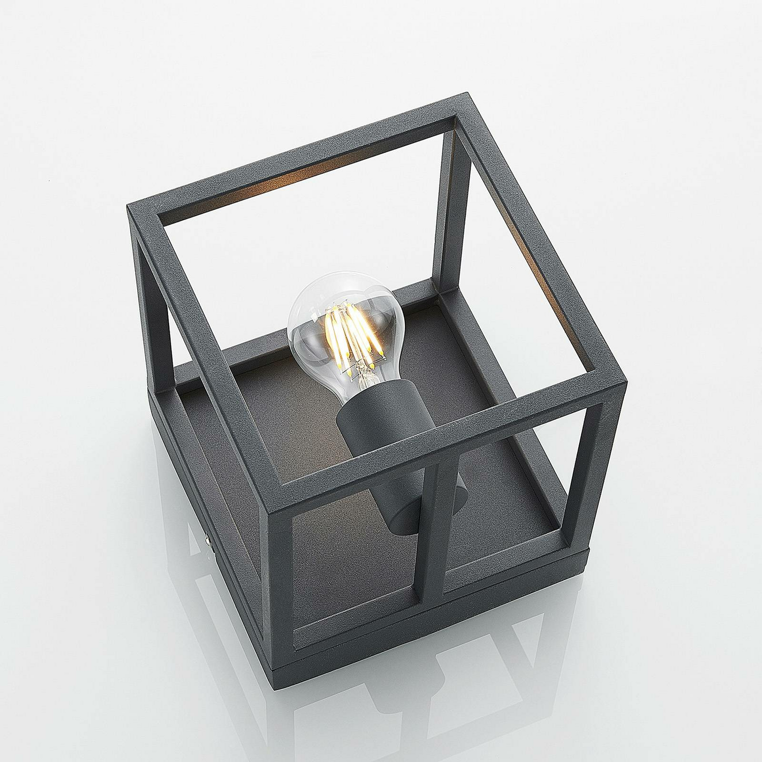B-Ware Lindby Meron Wandleuchte Außenwandleuchte Wandlampe Lampe Leuchte E27 Dunkelg217