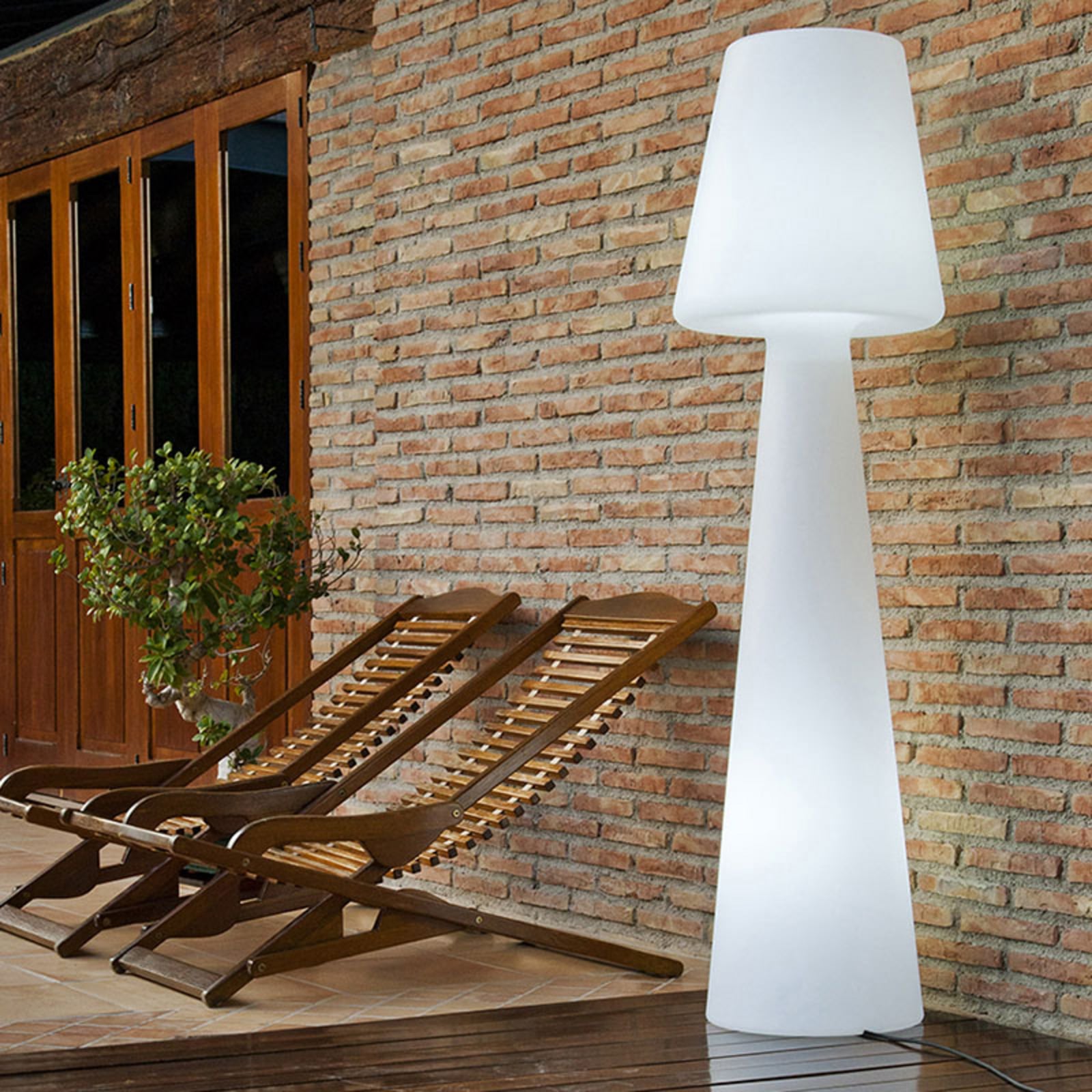 Newgarden Stehleuchte Lola LED Lampe Leuchte warmweiß 165cm Gartenlampe weiß - 8436542230414