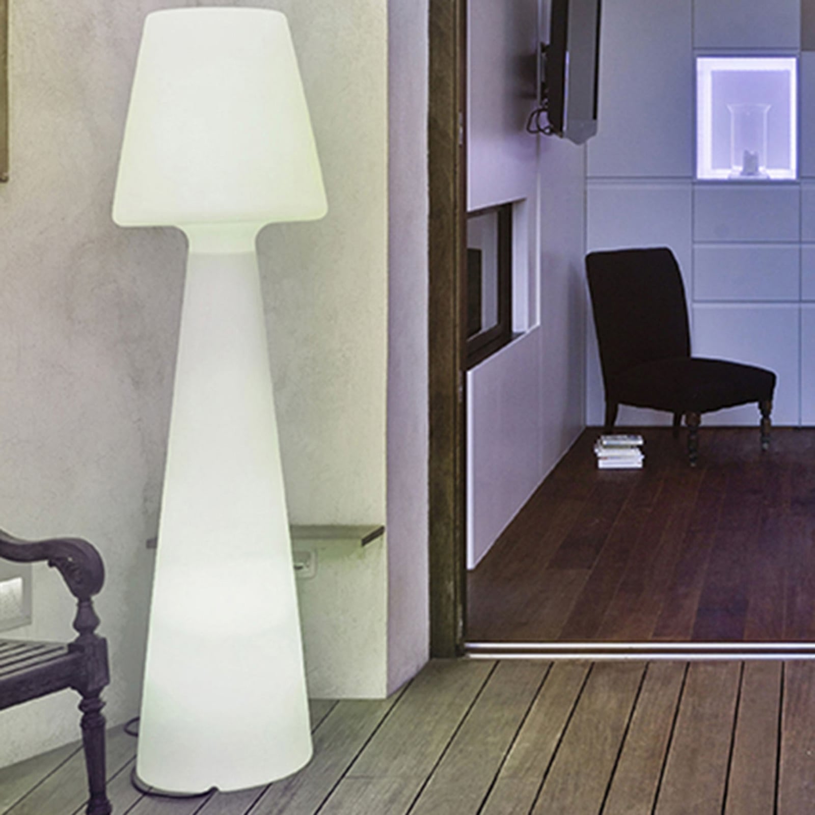 Newgarden Stehleuchte Lola LED Lampe Leuchte warmweiß 165cm Gartenlampe weiß - 8436542230414