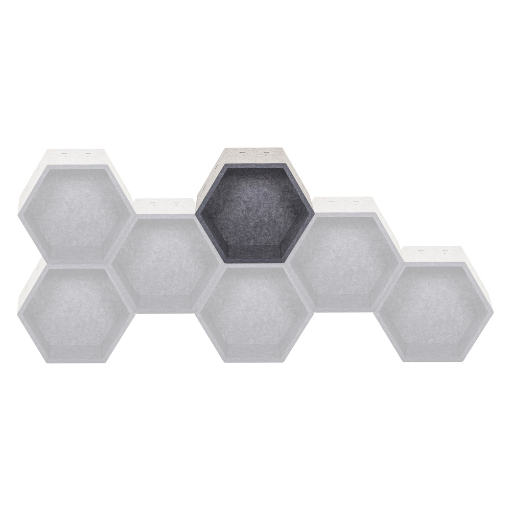 Hjh Office Flexmiut Store S Akustik Trennwand Schallabsorber Pet Grau  B-Ware - 4064323037514