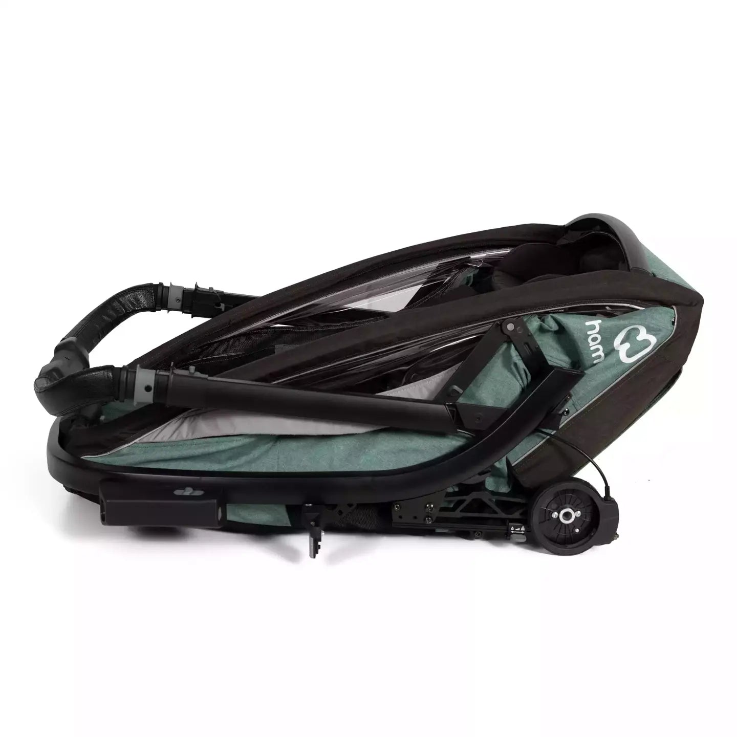 B-Ware Hamax Fahrradanhänger Einsitzer Kinderanhänger Green Black Regenverdeck Tasche - 7029774002327