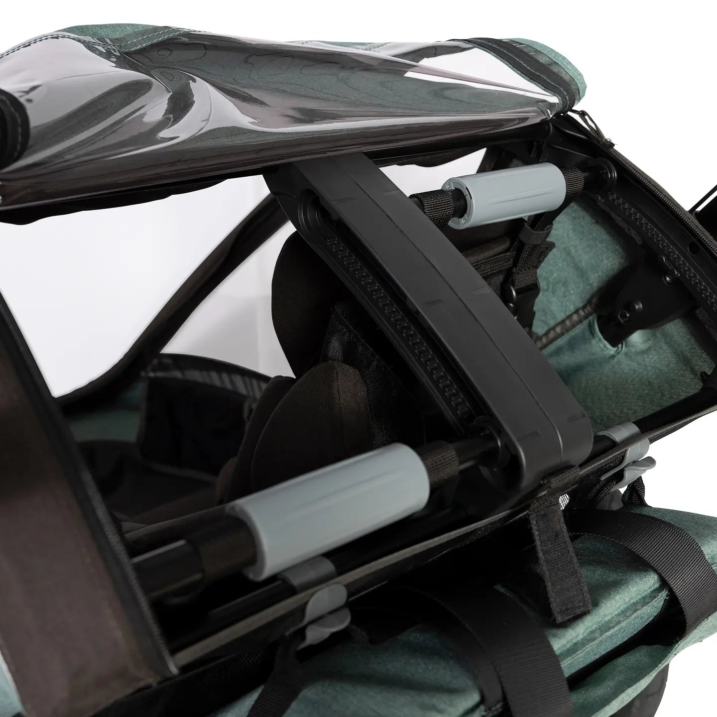 B-Ware Hamax Fahrradanhänger Einsitzer Kinderanhänger Green Black Regenverdeck Tasche - 7029774002327