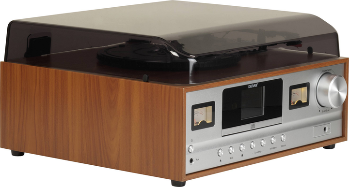 Denver MRD-52LIGHTWOOD Plattenspieler Direktantrieb Retro Musiksystem Hellbraun