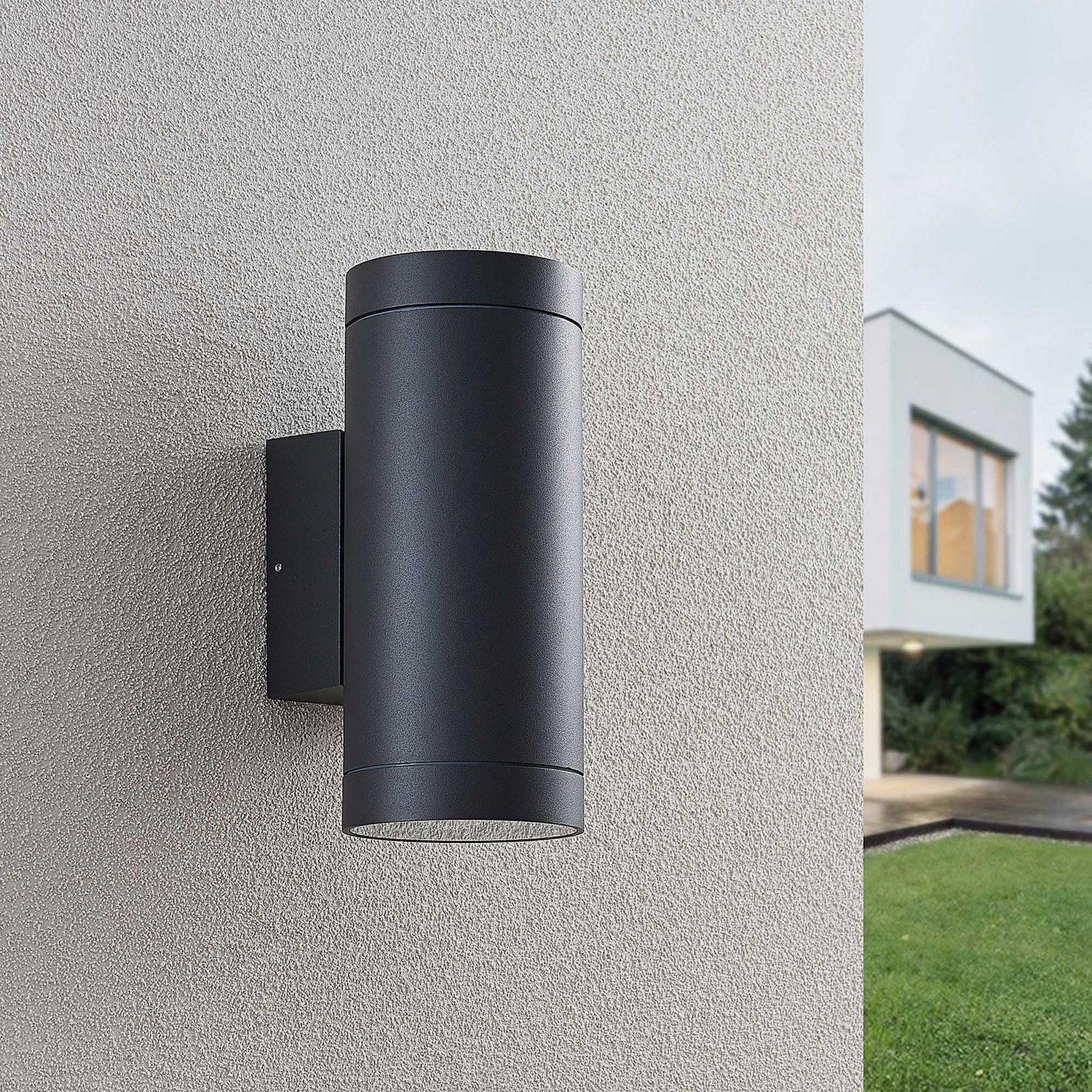 Lucande Thomke Außen Wandleuchte Außenwandleuchte Lampe E27 2 Flammig Dunkelg889 B-Ware