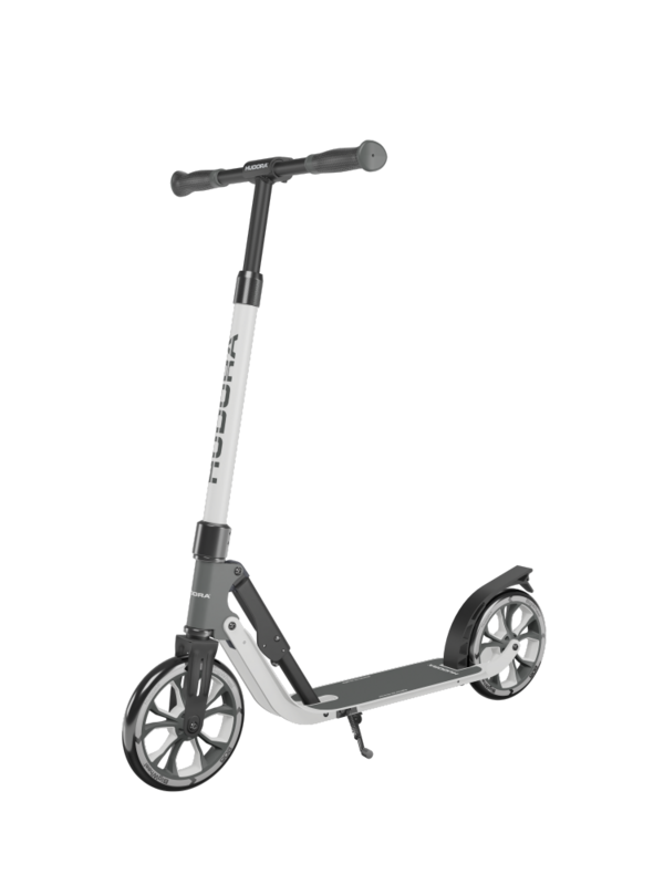 Trottinette Hudora 205 Advanced noire et blanche, trottinette enfant, trottinette de ville, produit d'occasion.