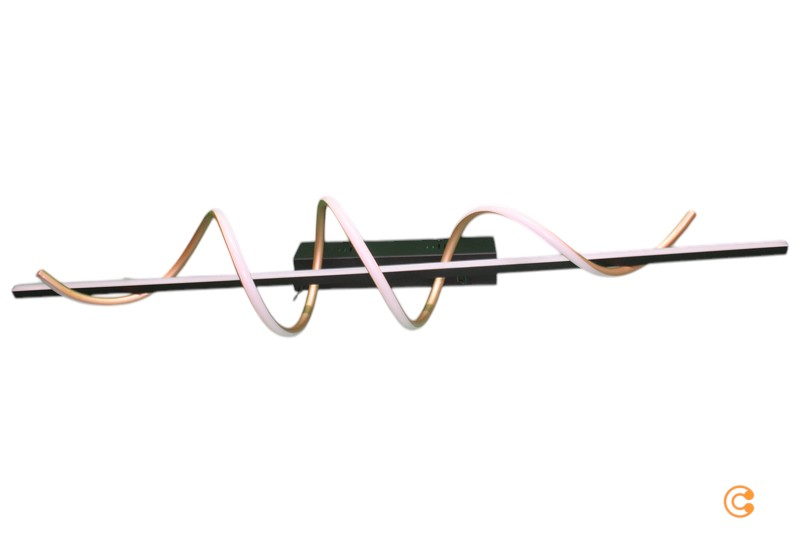 B-Ware Led Hängeleuchte Emanda, Eisen, Schwarz Messing Gedreht Lampe Licht Deckenlampe