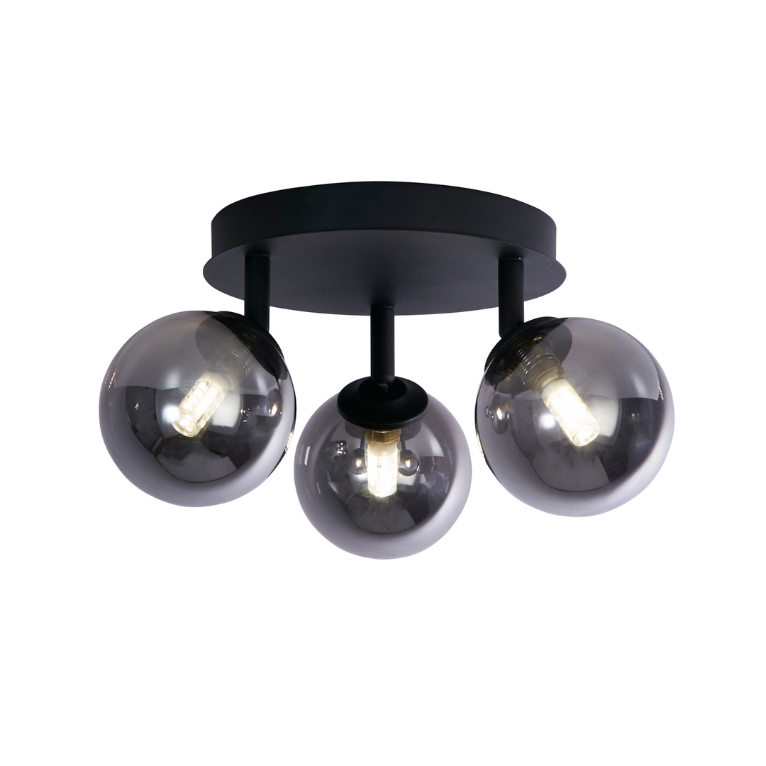 Searchlight Crosby Halbflächenleuchte Deckenleuchte Lampe Wohnraum Silberfarben B-Ware - 5053423242002