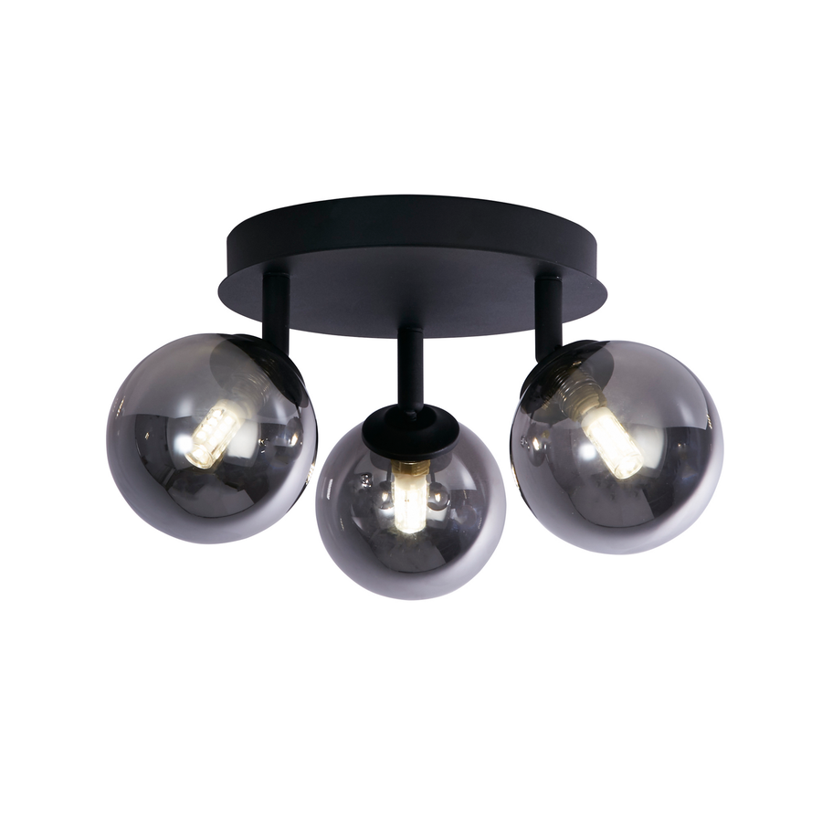 Searchlight Crosby Halbflächenleuchte Deckenleuchte Lampe Wohnraum Silberfarben B-Ware - 5053423242002