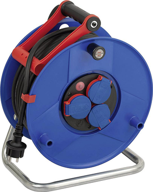 B-Ware Brennenstuhl 1208380 Kabeltrommel 40 M Schwarz Schutzkontakt Stecker Bauste161