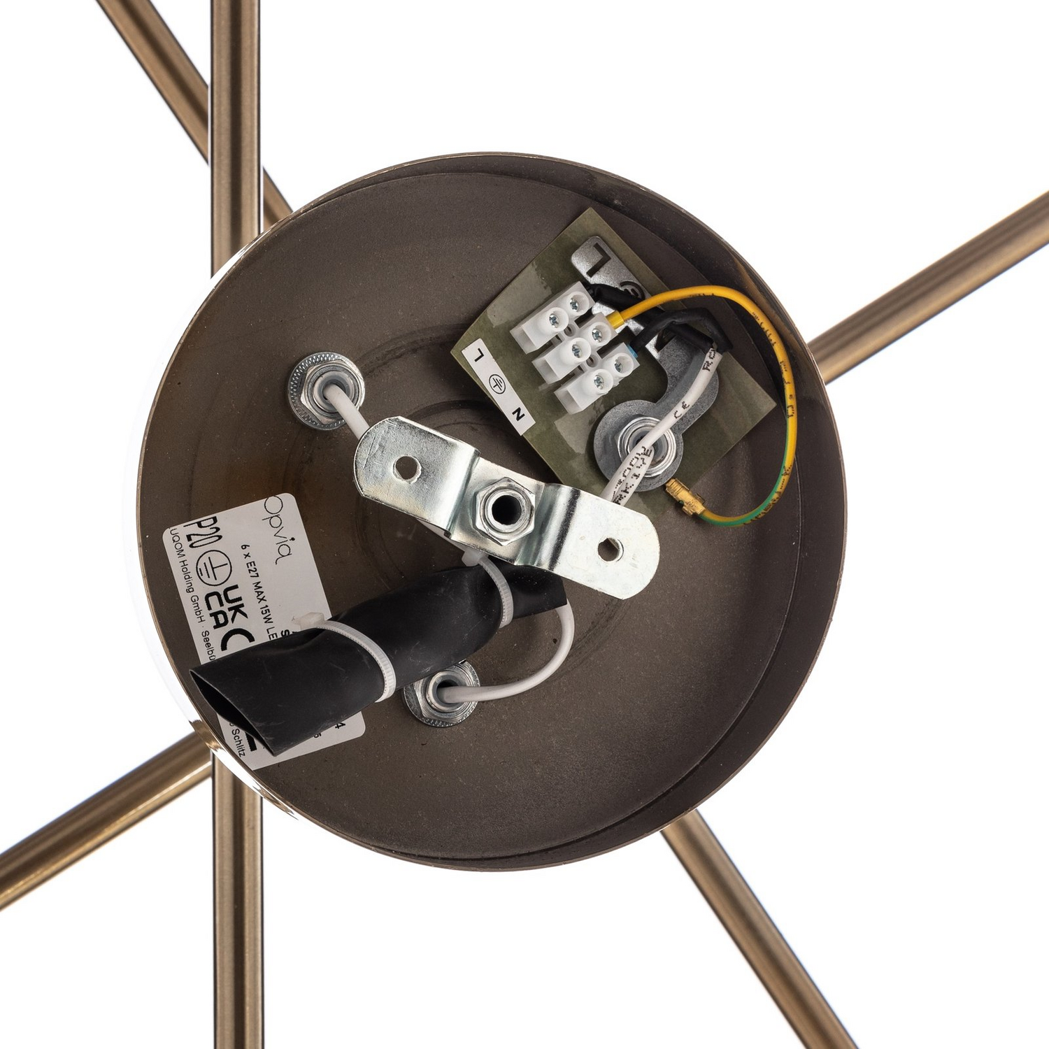 Deckenleuchte Flower 176, 6 Flammig Gold Antik Deckenlampe Lampe Leuchte Spot B-Ware - 8682870015555