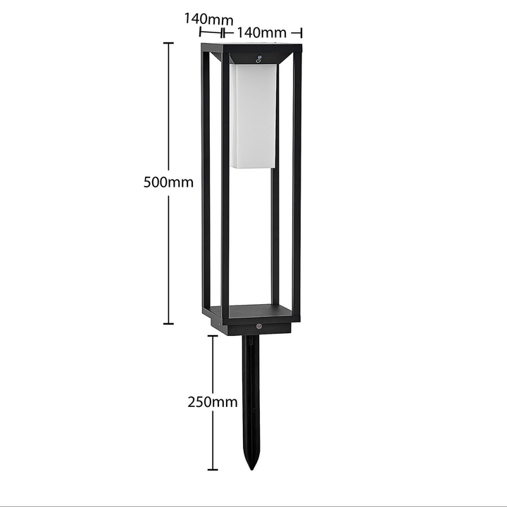 Lucande Eliel LED-Solarsockelleuchte Sockellampe Lampe Leuchte 2,2W 50cm LED