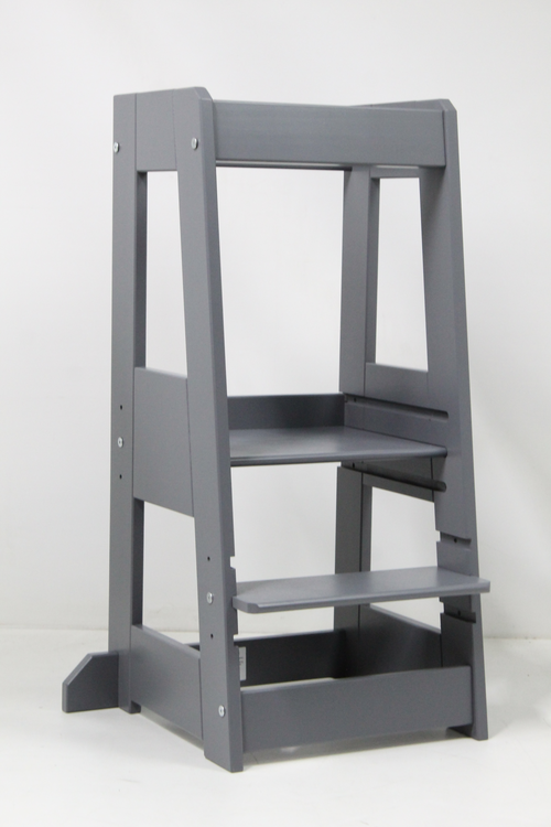 Ti Ssi Lernturm Felix Kindermöbel Spielturm Kinderturm Holzturm Kinder Buche Grau B-Ware