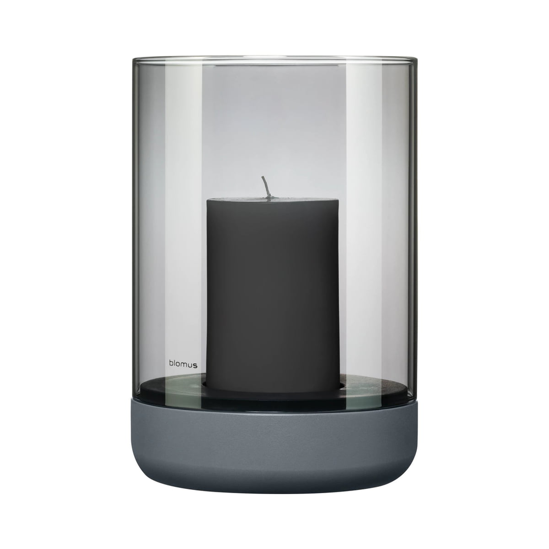Blomus - Calma Windlicht Ø 15 cm rauch stahlgrau Licht Kerzenlicht Stehlicht
