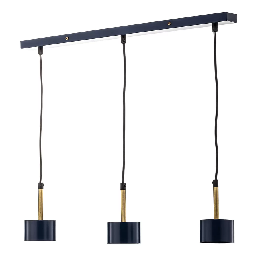 Pendellampe Arena Hängeleuchte Hängelampe Deckenlampe Lang Dreiflammig Blau G270 B-Ware - 5902693777731