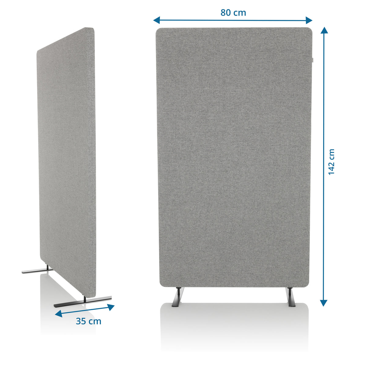 hjh OFFICE Trennwand Raumteiler FLEXMIUT STAND hellgrau SIEHE TEXT/FOTO - 4064323035800