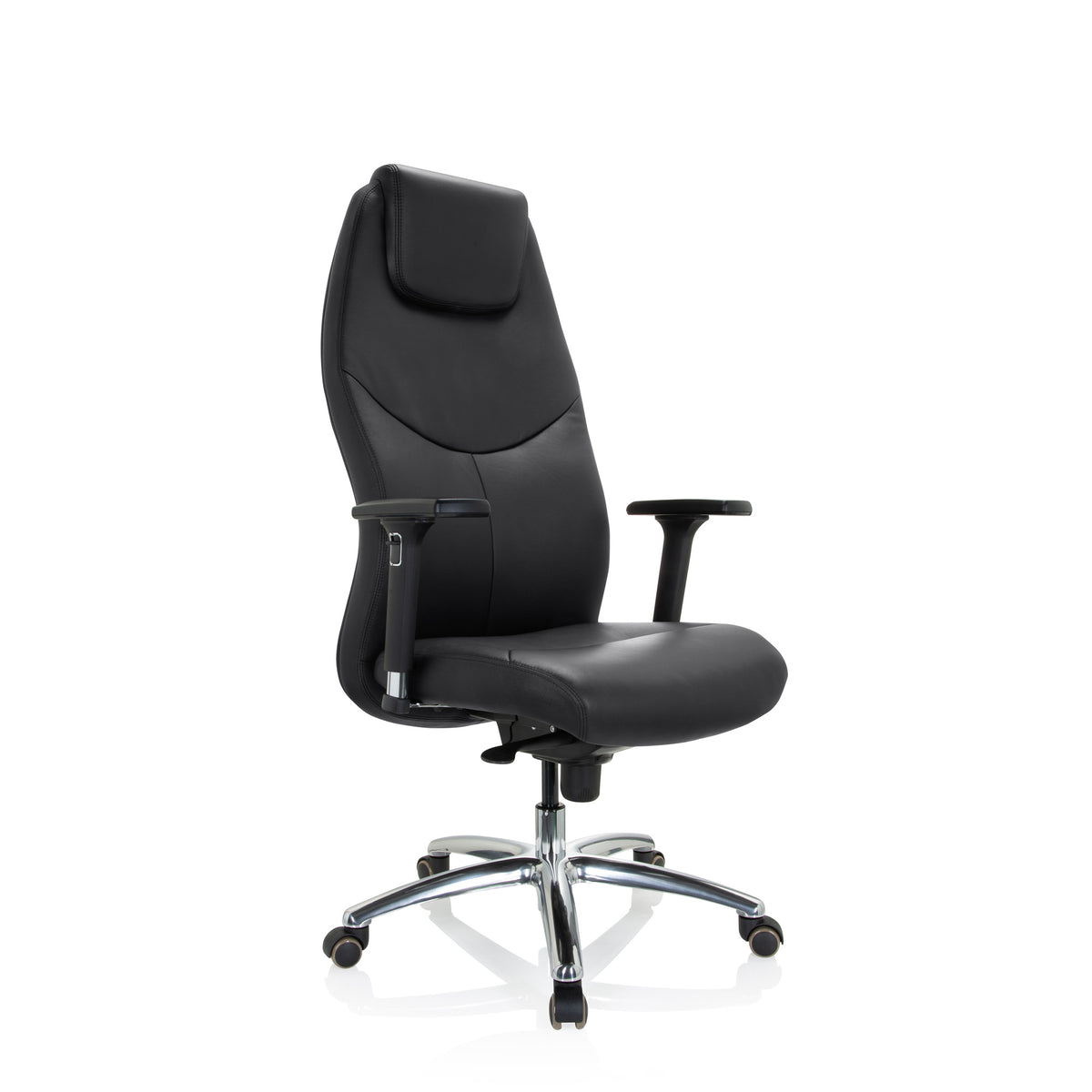 hjh OFFICE Chefsessel Bürostuhl Leder schwarz FERRARA Ergonomie Armlehne 220kg - 4064323002031