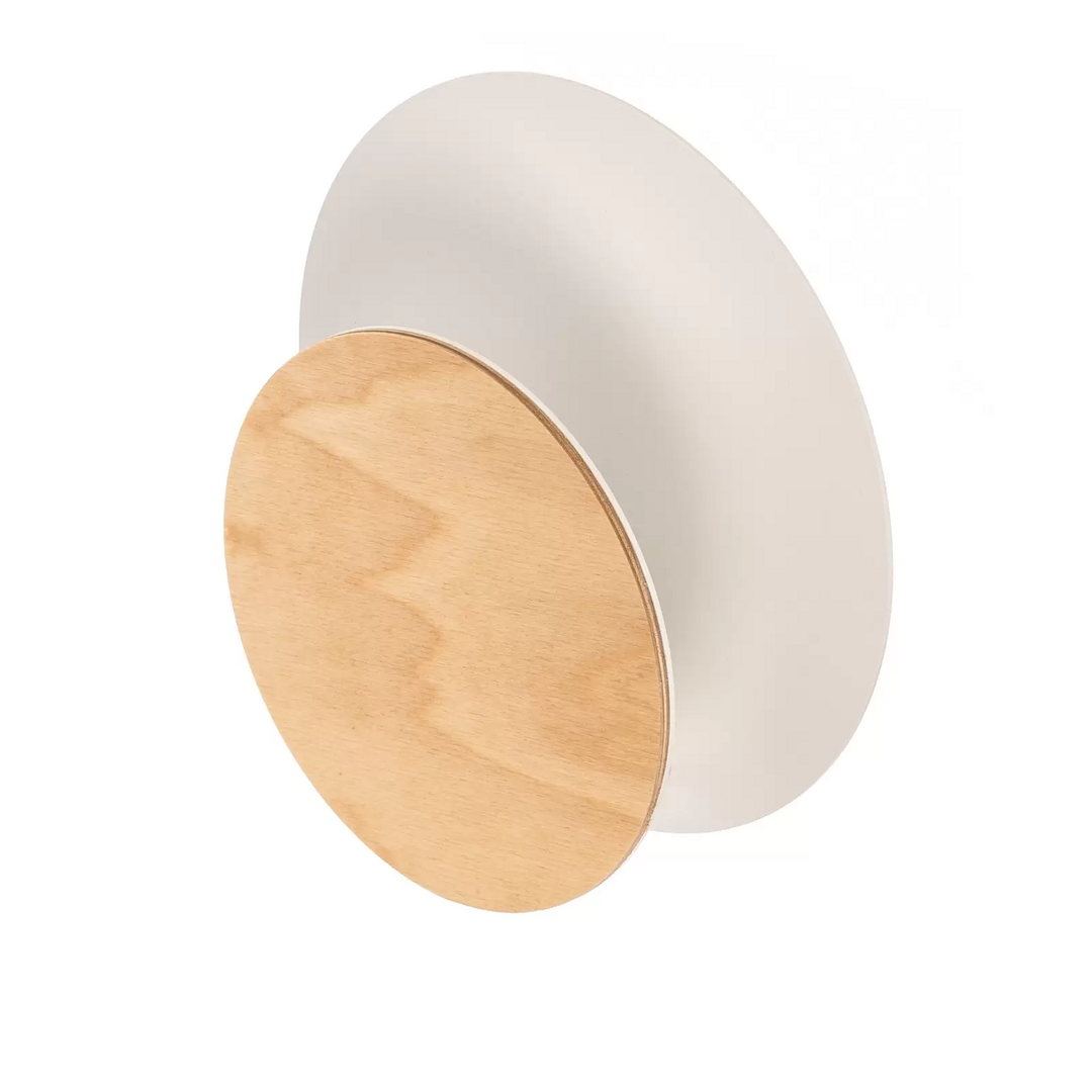 Wandlampe Wandleuchte Leuchte Lampe G9 Leuchte LED Circle Weiß Holz