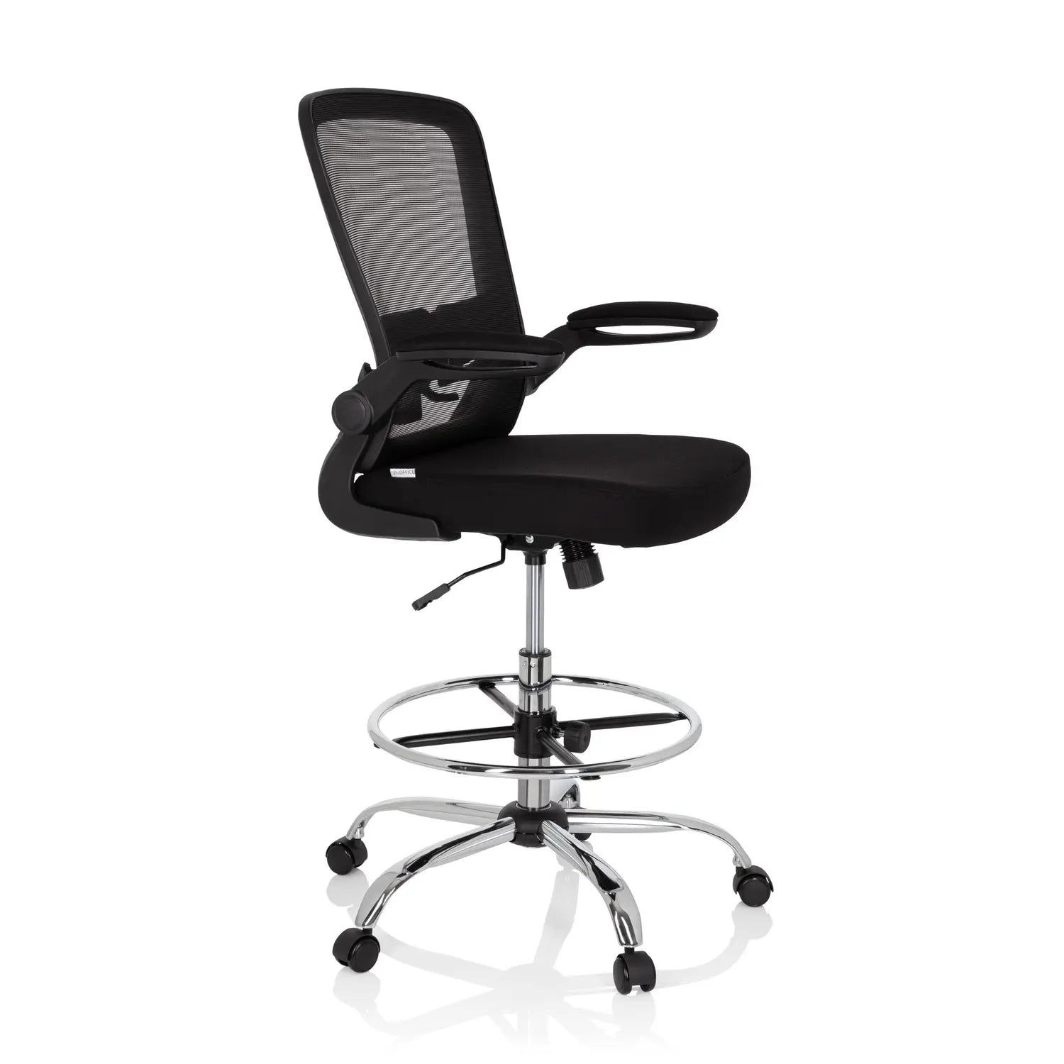 B-Ware Hjh Office Counterstuhl Drehstuhl Vendo Work Fußring Armlehnen Schwarz Bürostuhl