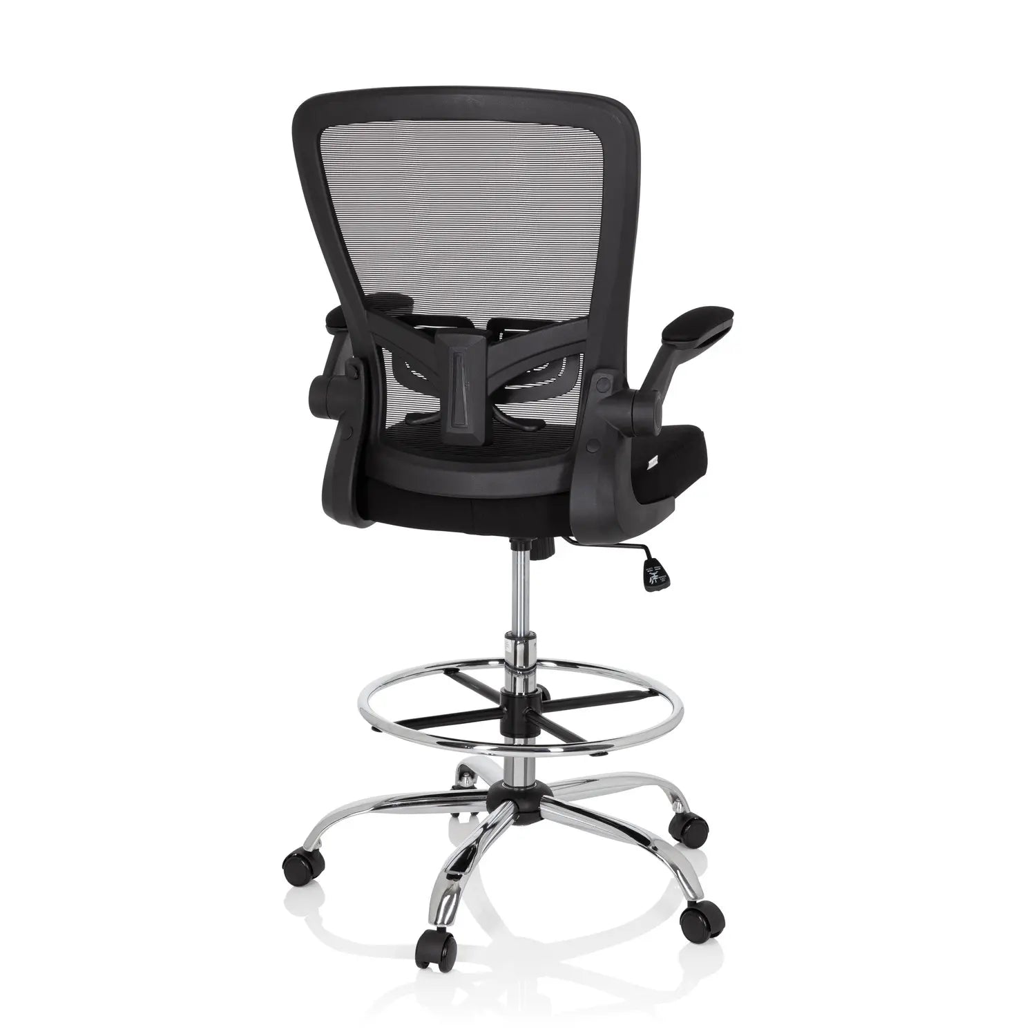 B-Ware Hjh Office Counterstuhl Drehstuhl Vendo Work Fußring Armlehnen Schwarz Bürostuhl
