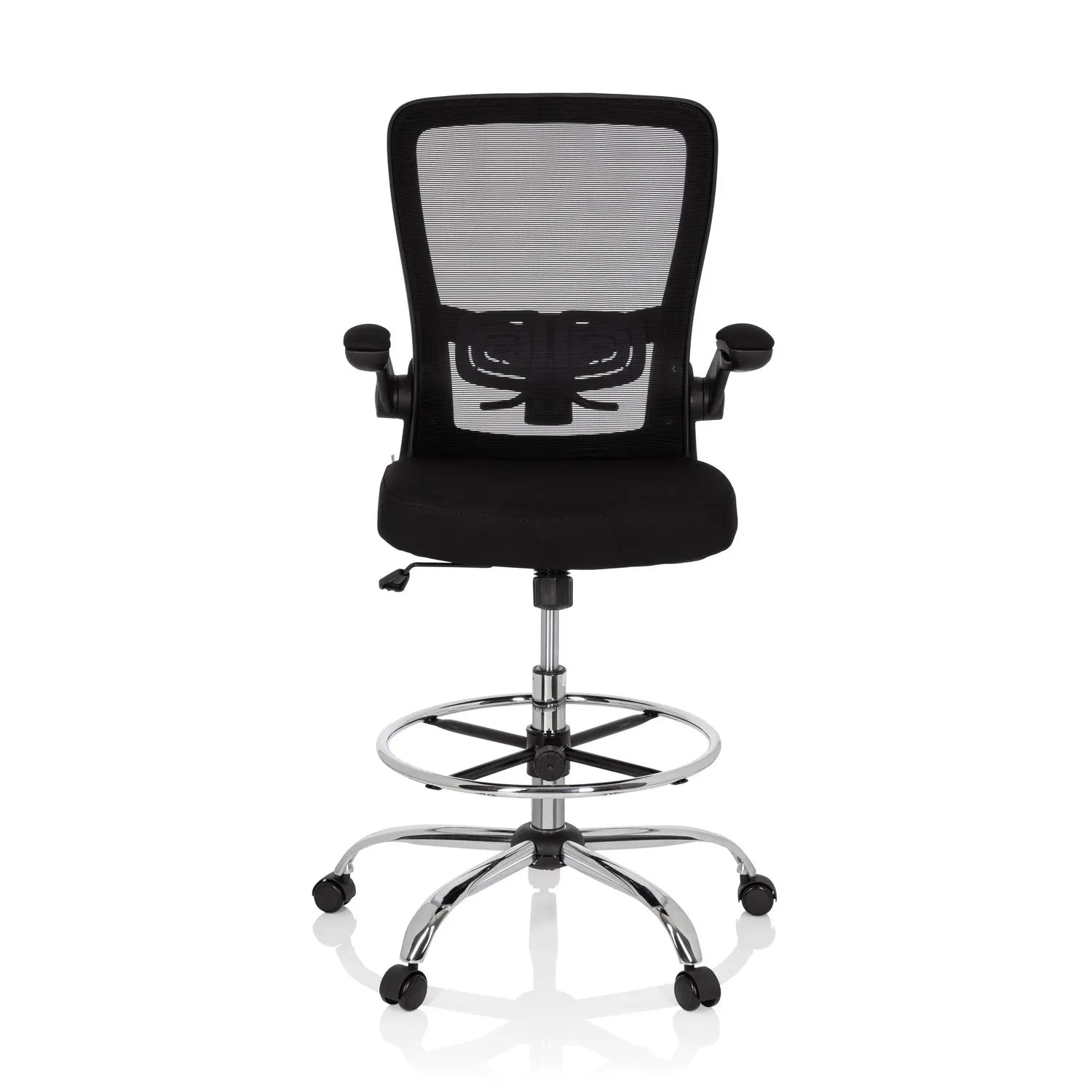 B-Ware Hjh Office Counterstuhl Drehstuhl Vendo Work Fußring Armlehnen Schwarz Bürostuhl