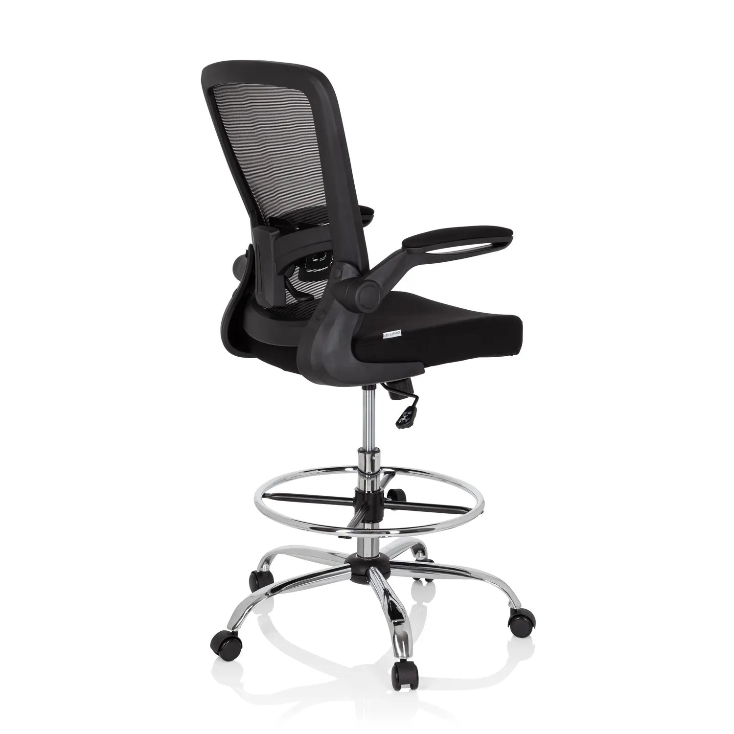 B-Ware Hjh Office Counterstuhl Drehstuhl Vendo Work Fußring Armlehnen Schwarz Bürostuhl