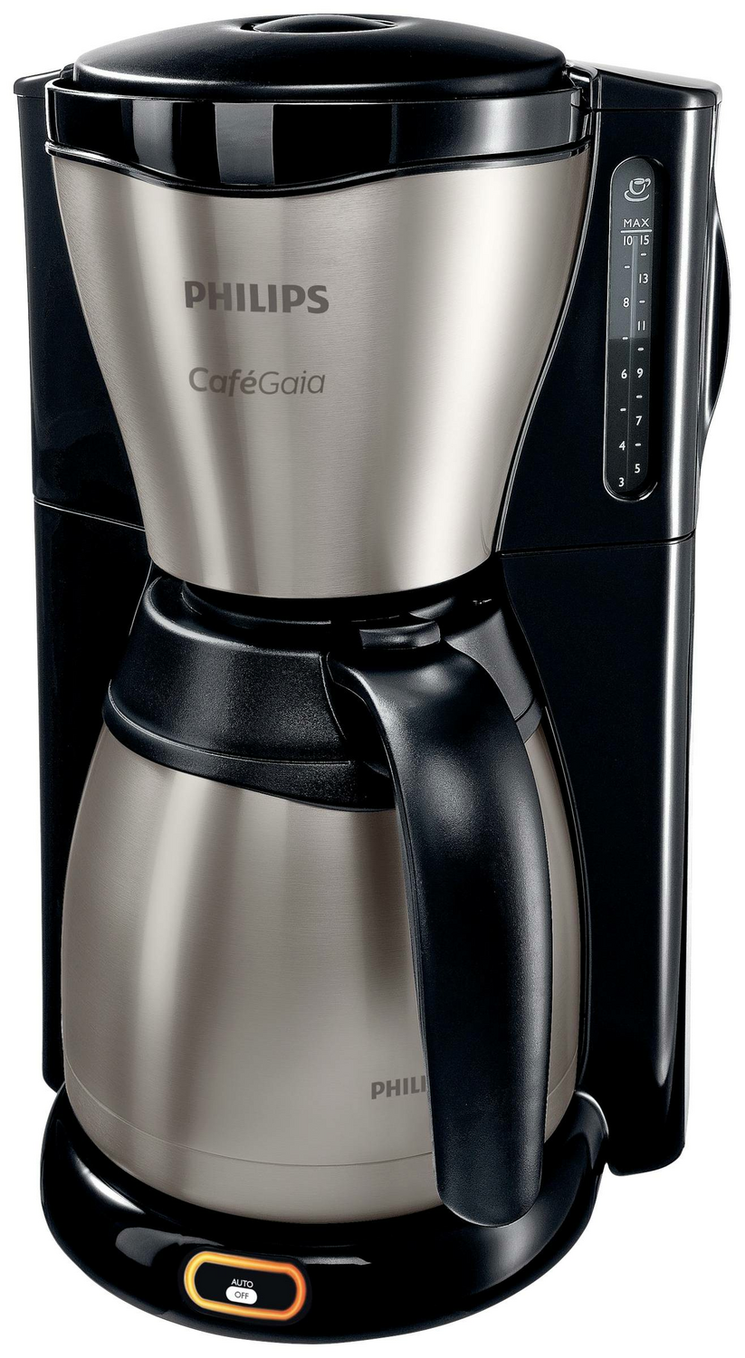 B-Ware Philips Café Gaia Kaffeemaschine Schwarz Edelstahl Fassungsvermögen Tassen=15