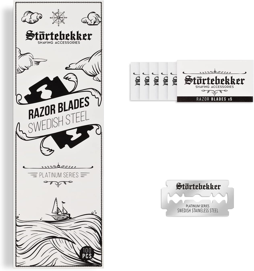 Störtebekker Premium Rasierklingen 100 Rasierklingen Für Rasierhobel Rasierer B-Ware