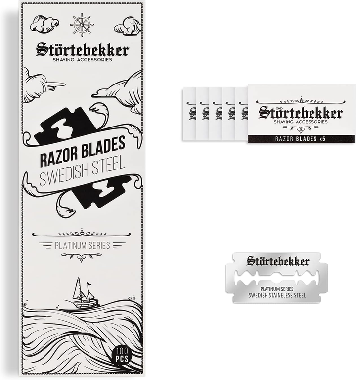 Störtebekker Premium Rasierklingen 100 Rasierklingen Für Rasierhobel Rasierer B-Ware