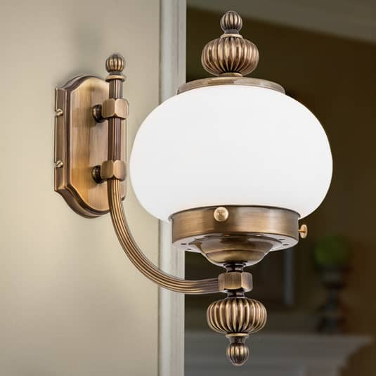 Orion Wandleuchte Delia Wandlampe Lampe Leuchte Gartenlampe Altmessing 1 Flammig B-Ware - 9003090015320