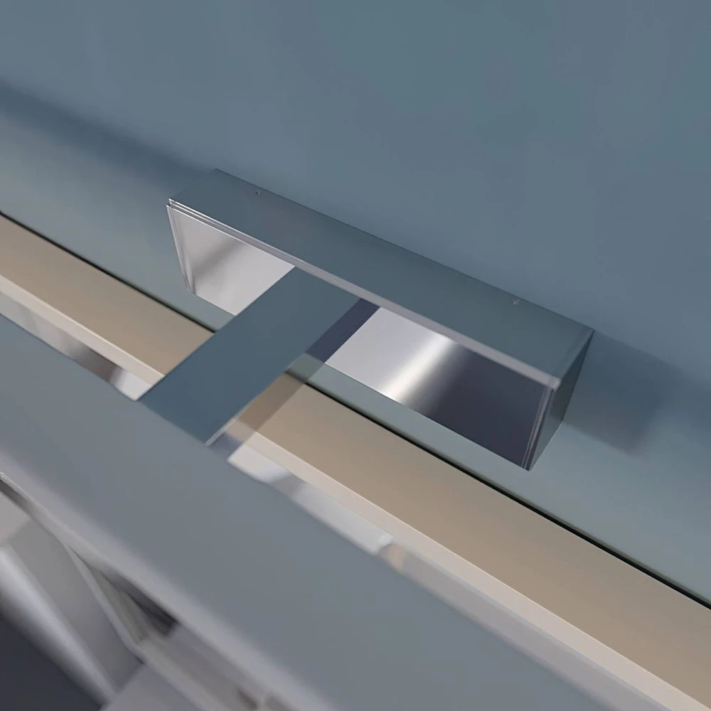 Applique murale Lindby Jukka pour salle de bain, éclairage LED blanc chromé, 90 cm, IP44, produit de seconde main.