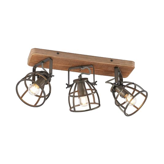 Plafonnier Lindby Rutger à 3 lumières, luminaire décoratif pour couloir, culot E14, produit de seconde main. 