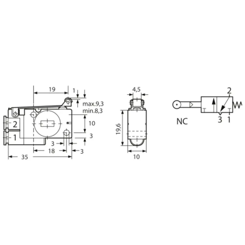 B-Ware Kendrion Tasterventil Druckschalter Sitzventil 1.5 Bis 8 Bar M5 Steckverbinder - 72