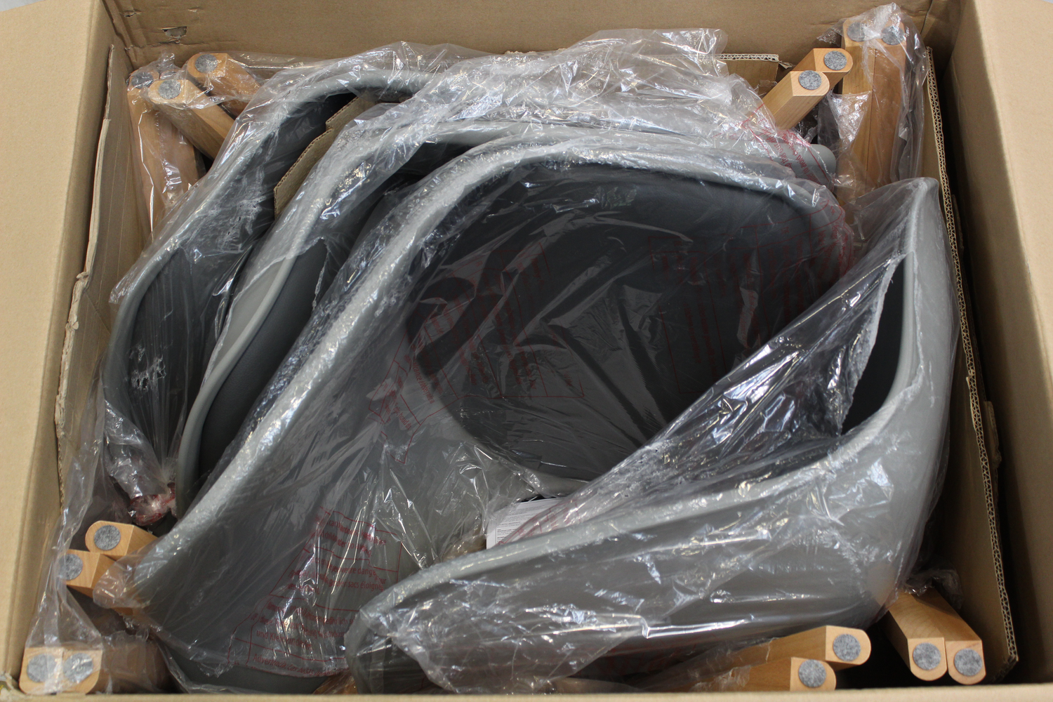 B-Ware Hjh Office Besucherstuhl Schalenstuhl Scandi Esszimmerstuhl Kunststoff Grau 414