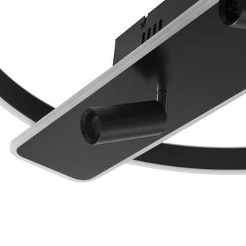 Lucande Stigla Led Deckenleuchte Deckenlampe Deckenlicht Leuchte Rund Schwarz B-Ware - 9922044