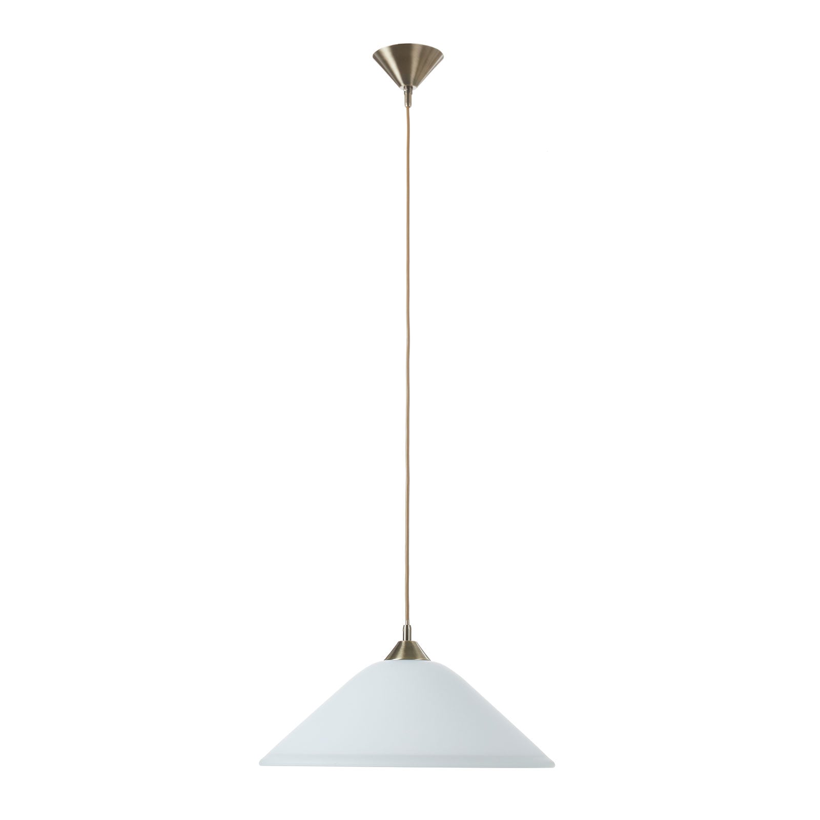 Orion Hängeleuchte LOISA Pendelleuchte dimmbar altmessing weiß 1x60W E27 40cm - 9003090219544