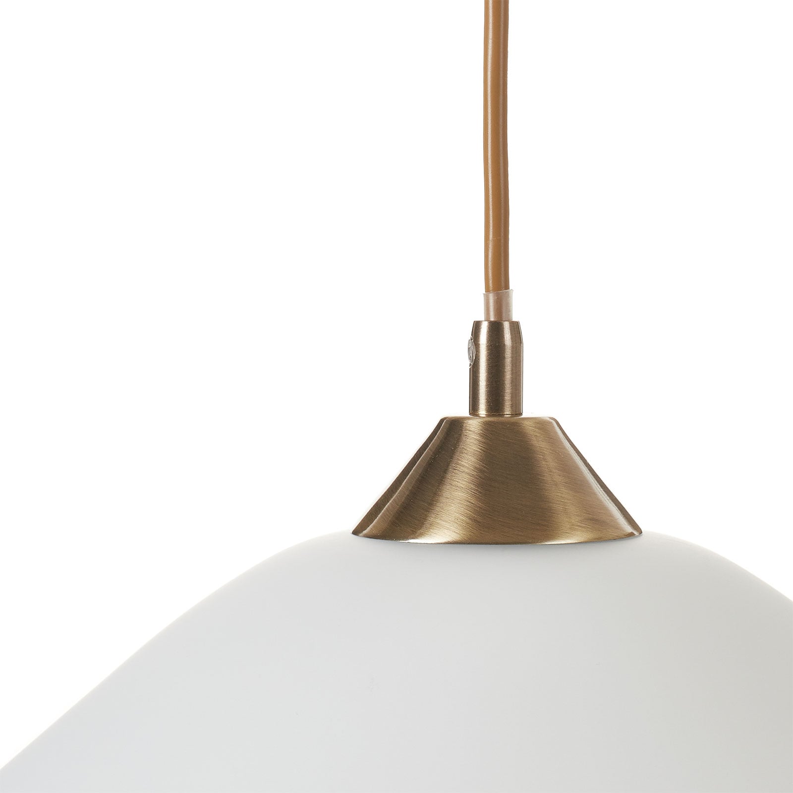 Orion Hängeleuchte LOISA Pendelleuchte dimmbar altmessing weiß 1x60W E27 40cm - 9003090219544