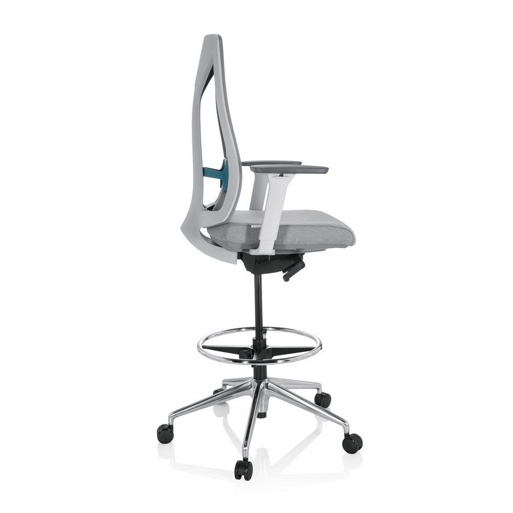 hjh OFFICE Arbeitsstuhl Arbeitshocker HALIFAX WORK Stoff Counterstuhl Hocker694 - 4064323014768