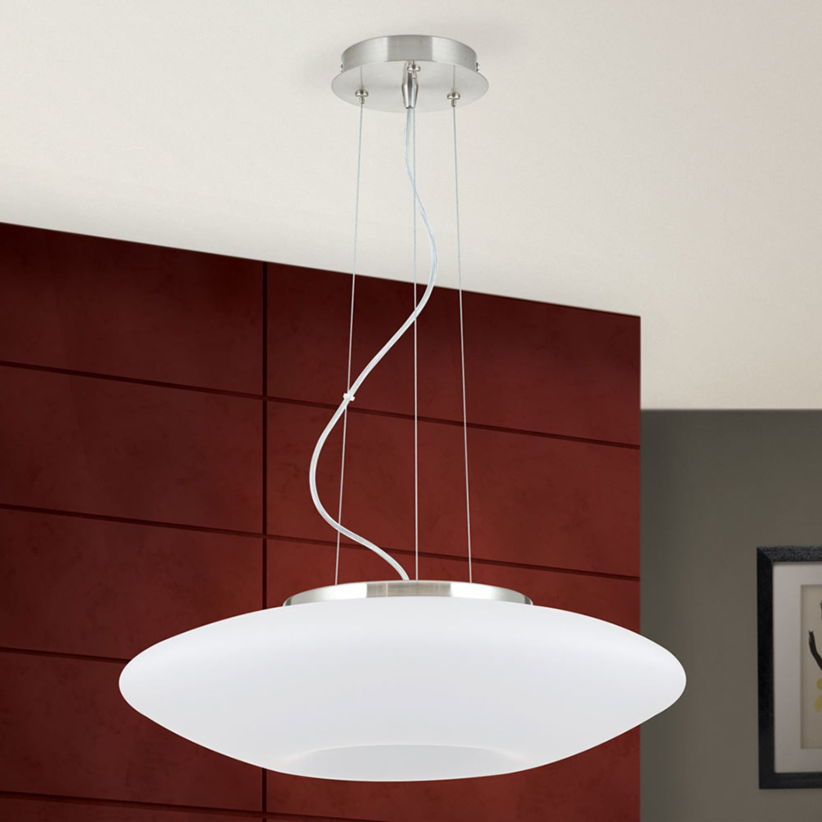 Hängeleuchte Blanc LED Pendelleuchte Lampe dimmbar opalglas nickel matt 21cm - 9003090229192