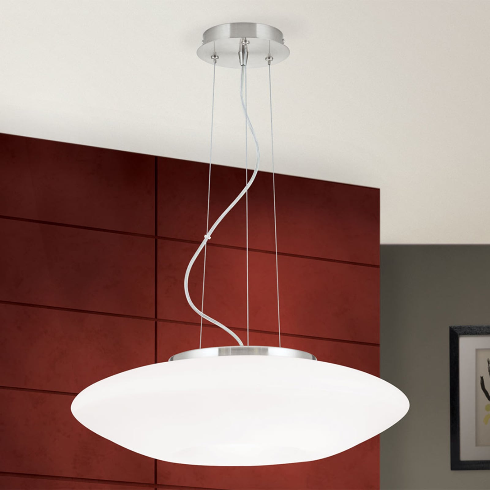 Hängeleuchte Blanc LED Pendelleuchte Lampe dimmbar opalglas nickel matt 21cm - 9003090229192