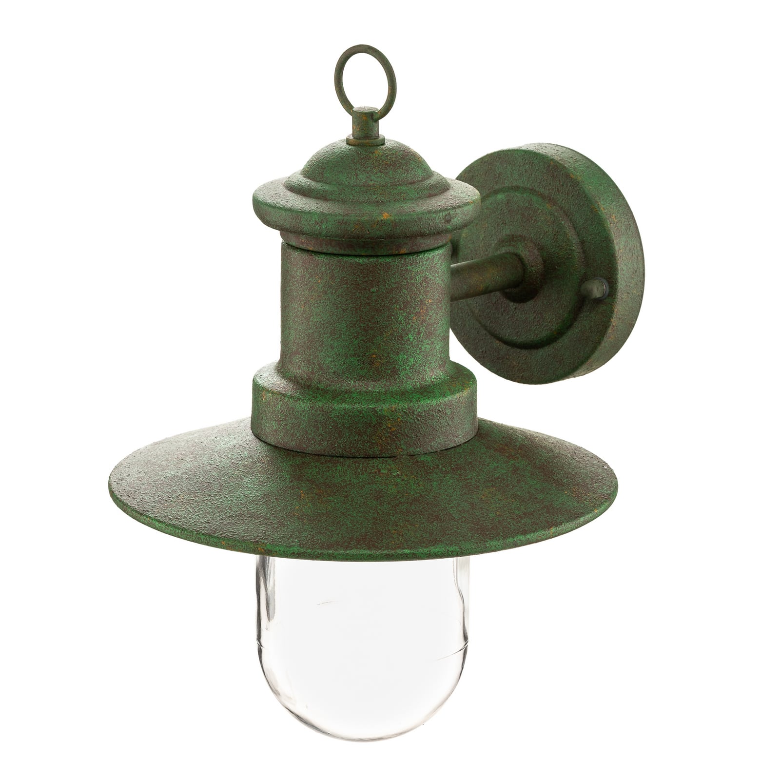 Außenwandleuchte Leonie vintage-grün Gartenleuchte IP44 dimmbar Stahl Glas 32cm - 9003090262588