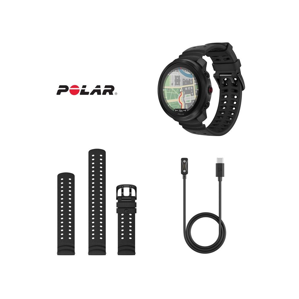 Polar Sportuhr Fitnessuhr Vantage M3 GPS Multisport Uhr Schwarz Akku Größe S 910 - 0725882066745